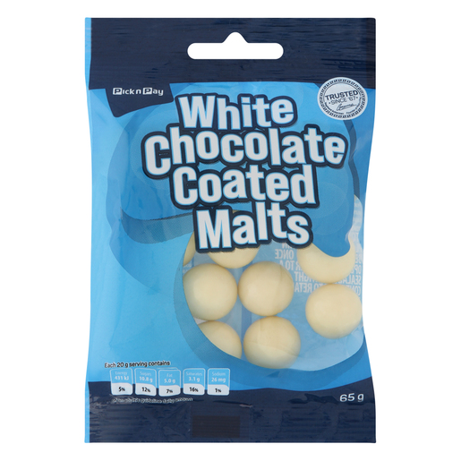 PnP White Chocolate Coated Malts 65g | PnP