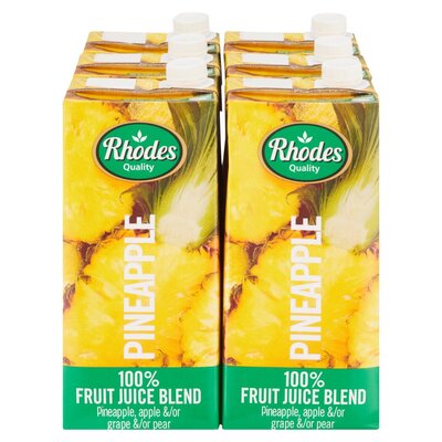 Rhodes 100% Pineapple Fruit Juice 1l x 6 | PnP