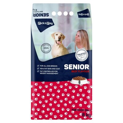 PnP Dry Dog Food Senior Beef 8kg