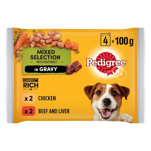 Pedigree Dog Food Chicken & Beef With Veg 4 Pack | PnP