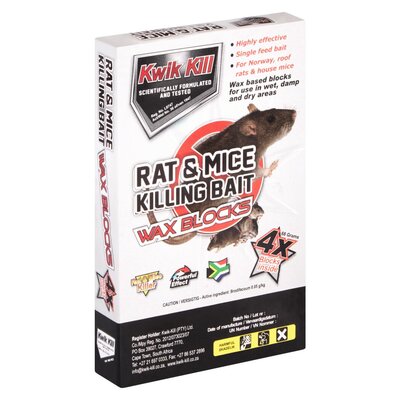 KWIK KILL RAT&MICE BAIT WAX 4EA | Smart Price Specials | PnP Home