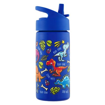 Flip Top Bottle - Pink Dino