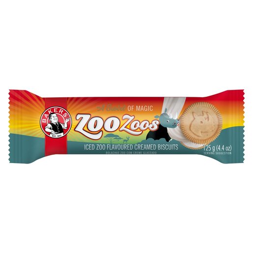Bakers Zoo Zoos Cream Biscuit 125g PnP