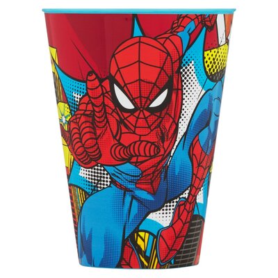Stor Spiderman Becher 260 Ml – Rutschfester Boden, Mikrowellengeeignet, BPA-frei – Offiziell Lizenziert