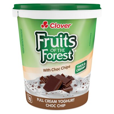 Clover Fruits Of The Forest Choco Chip Full Cream Yoghurt 1kg