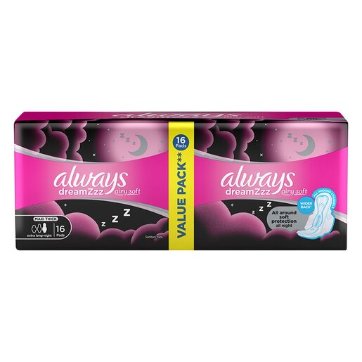 Always Pads Maxi Cotton Extra Long Night Pads 16 Pack | Smart Price ...