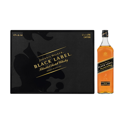 Johnnie Walker Black Label Whisky 12yo 1l x 12 | Smart Price