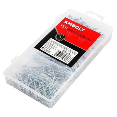 Ambolt Eye & Hook Screw Kit 151 Piece