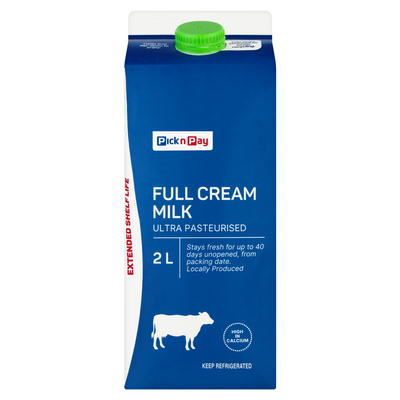 PnP Ultra Pasteurised Full Cream Milk 2L