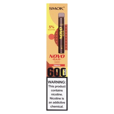 SMOK Novo Bar Tobacco 5% S600 Disposable Vape 3.2ml