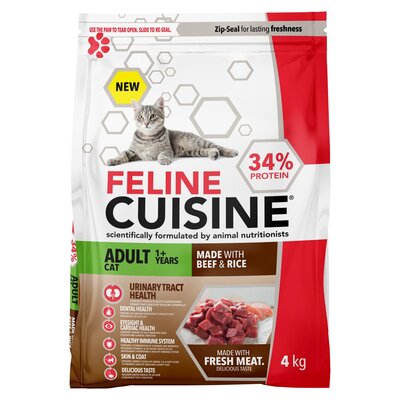 Fresh Look at Feline Cuisine Beef Rice Adult Dry Cat Food 4Kg