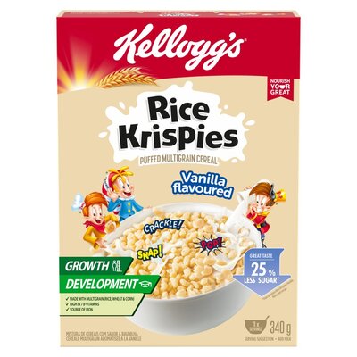 Kellogg's Rice Krispies Vanilla Cereal 340g