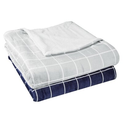 Inspired Blue Flannel Check Throw 150 x 200cm | PnP