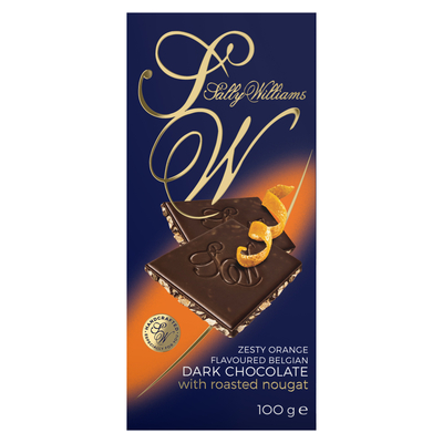 Sally Williams Zesty Orange Flavoured Belgian Dark Chocolate with