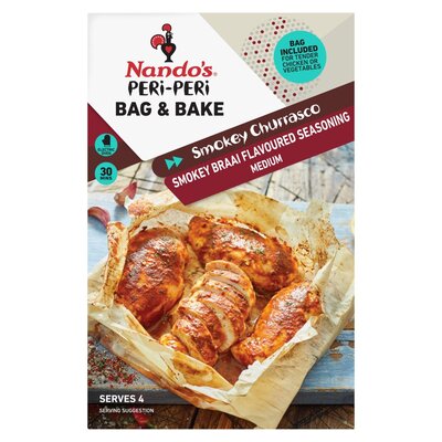Nando's Peri-Peri Bag & Bake Smokey Braai Flavoured Seasoning Cook-In ...