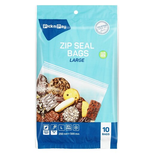 PnP Food Bags Zip Seal Large 10ea | PnP