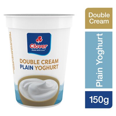 Clover Double Cream Plain Yoghurt 150g
