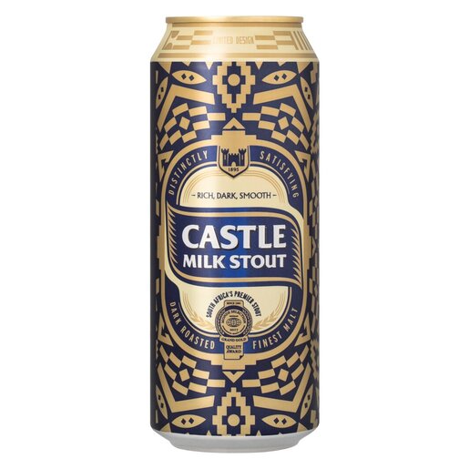 Castle Milk Stout Beer Can 6 x 500ml PnP