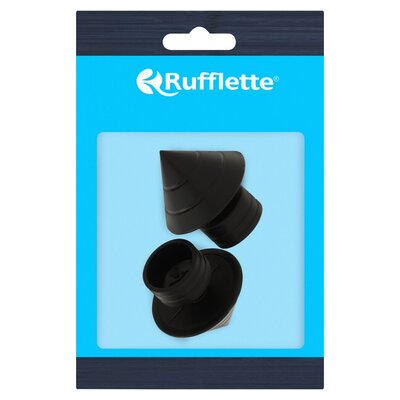 Rufflette Black Adrea Plastic Finial 25mm 2 Pack | PnP