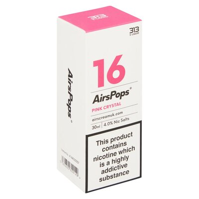 AirsPops E-Liquid Lychee Pink Crystal Nicotine Salts 16 30ml - 4.0% | PnP