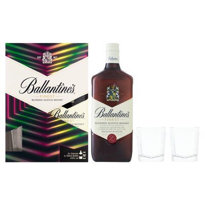 Ballantine's Whiskey 750ml Finest + 2 Glasses | PnP