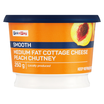 PnP Peach Chutney Smooth Medium Fat Cottage Cheese 250g