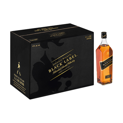 Johnnie Walker Black Label Whisky 12yo 1l x 12 | Smart Price
