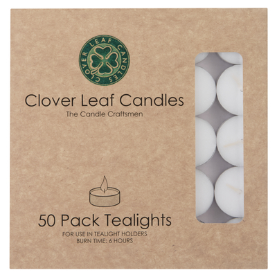 Clover Leaf Tealights Candles 50 Pack | PnP