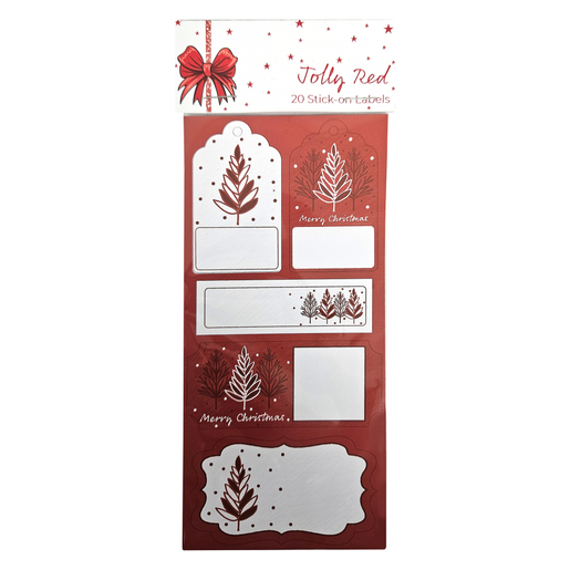 Creative Jolly Red Stick On Labels | PnP
