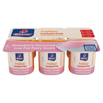 Clover Nolac Lactose Free Strawberry Dairy Snack 6 Pack