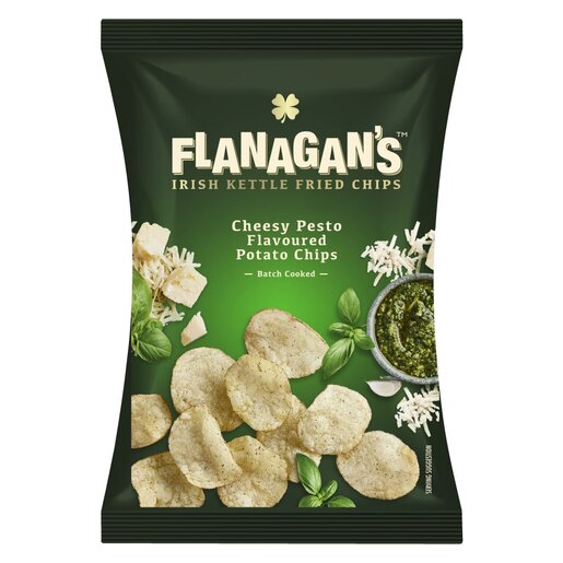 Flanagan's Basil's Cheesy Pesto Flavoured Chips 125g PnP