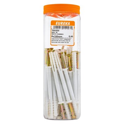 Eureka Nail In White Rimmed 8 x 100mm 45 Pack | Smart Price Specials ...