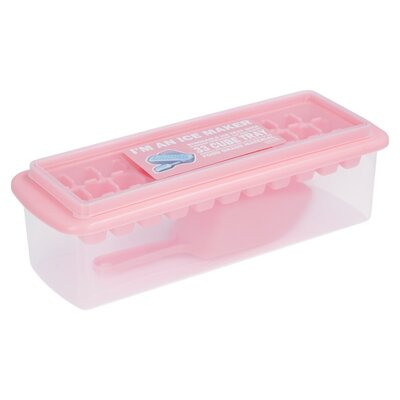 Dub Dub Pink 33 Cube Stackable Ice Tray With Storage Container, Lid ...