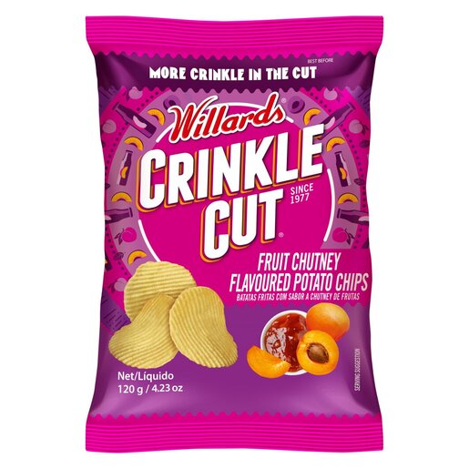Willards Chips Crinkle Cut Fruit Chutney 120g PnP