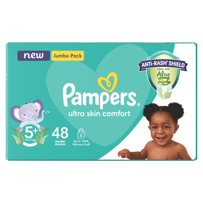 Pampers Baby Dry Size 5+ Jumbo Pack 48 Nappies