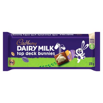 Cadbury Dairy Milk Top Deck Bunnies Slab 170g
