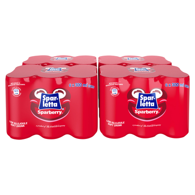 Sparletta Sparberry Low Kilojoule Soft Drink 24 x 300ml | PnP