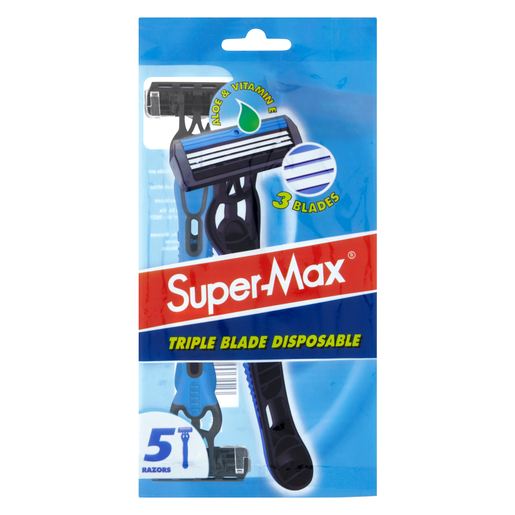 Super-Max Men Triple Blade Disposable 5 Pack | PnP