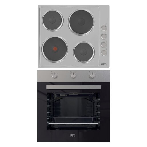 DEFY Slimline Stainless Steel Oven Box Set Black DCB849