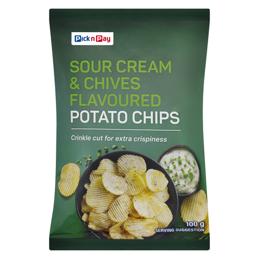 PnP Sour Cream & Chives Flavoured Potato Chips 100g | PnP