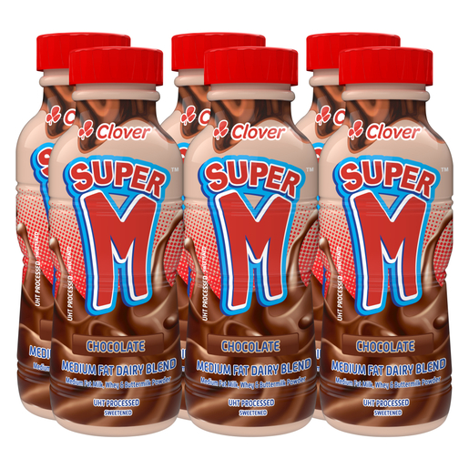 Super M Medium Fat Chocolate Milk 6 x 300ml | PnP