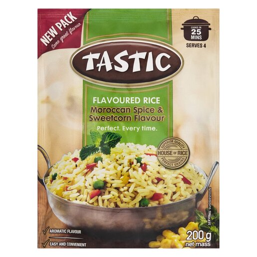 Tastic Rice Sweetcorn Moroccan Spice 200g PnP