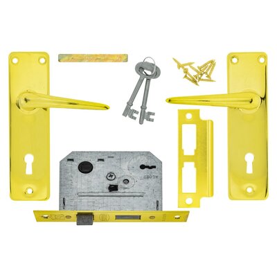 Fort Knox 3-Lever Brass Plated Handles | PnP