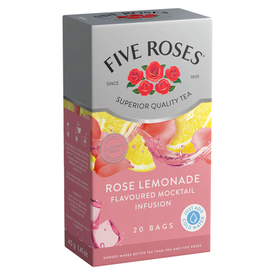 Five Roses Rose Lemonade Flavoured Mocktail Infusion 20 Pack | PnP
