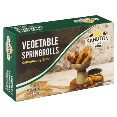 Sandton Foods Vegetable Springrolls 12 Pack 360g | PnP