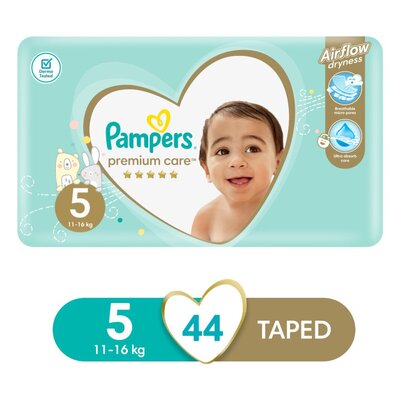 Buy Pampers Premium Care Taped Baby Diapers Size 5 (11-16kg) 56