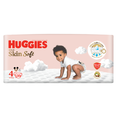 Huggies Gold Size 4 (8-14kg) Value Pack 50 Nappies