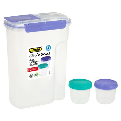 Set Contenitori Addis Clip Close 3 Pezzi | 2.4L, 900ml, 450ml | Etici Ed Ermetici | BPA Free - 2