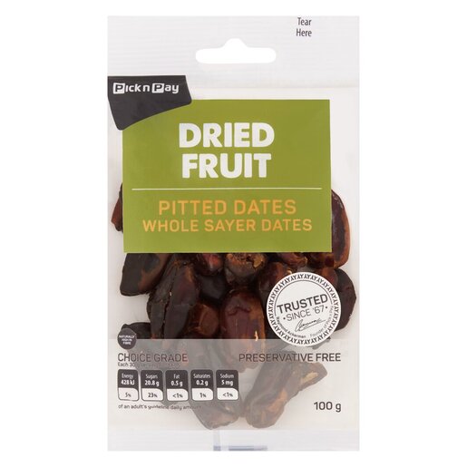 PnP Pitted Dates 100g PnP