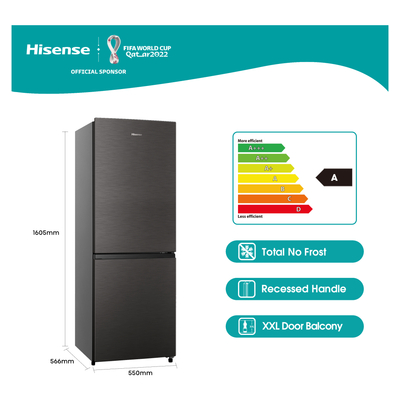 Hisense 223L Tinox Bottom Freezer Fridge H310BIT | Smart Price